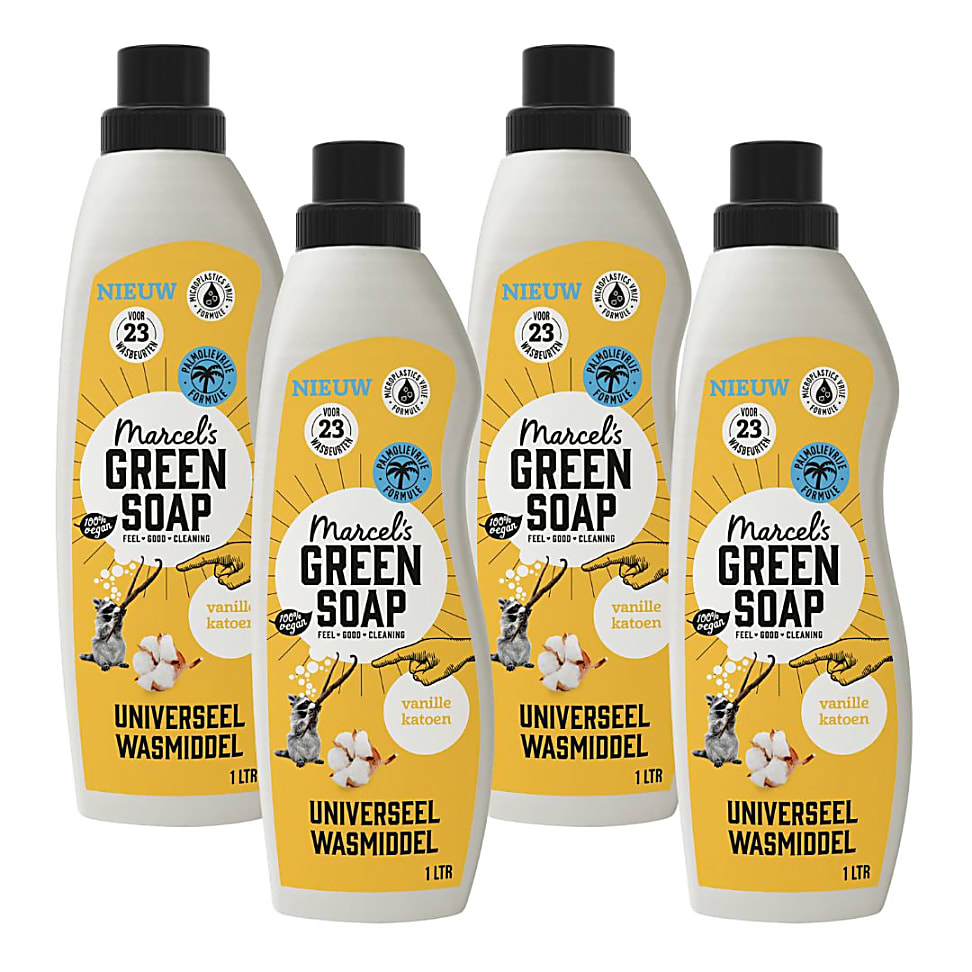 Image of Marcel's Green Soap Wasmiddel Vanille & Katoen Multipack x4
