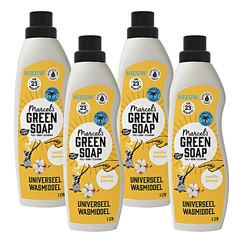 Marcel's Green Soap Wasmiddel Vanille & Katoen Multipack x4