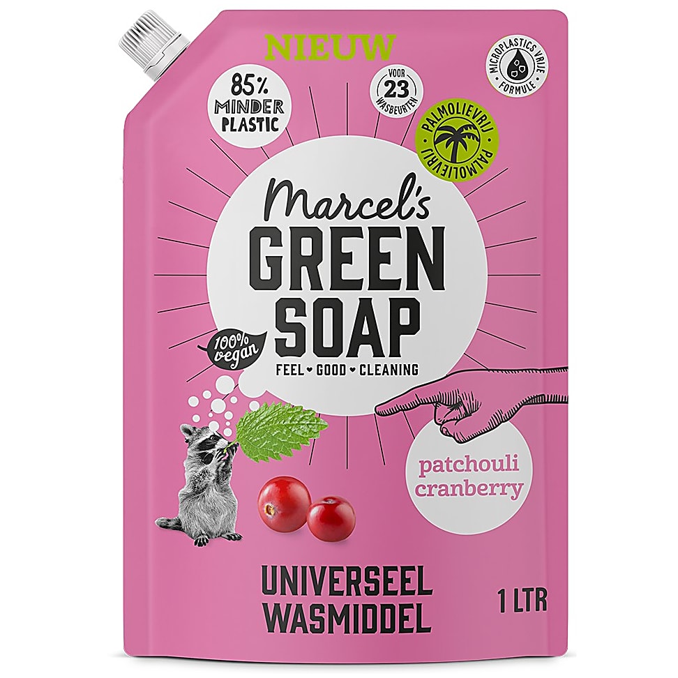 Big Green Smile Marcel's Green Soap Wasmiddel Stazak Patchouli & Cranberry aanbieding