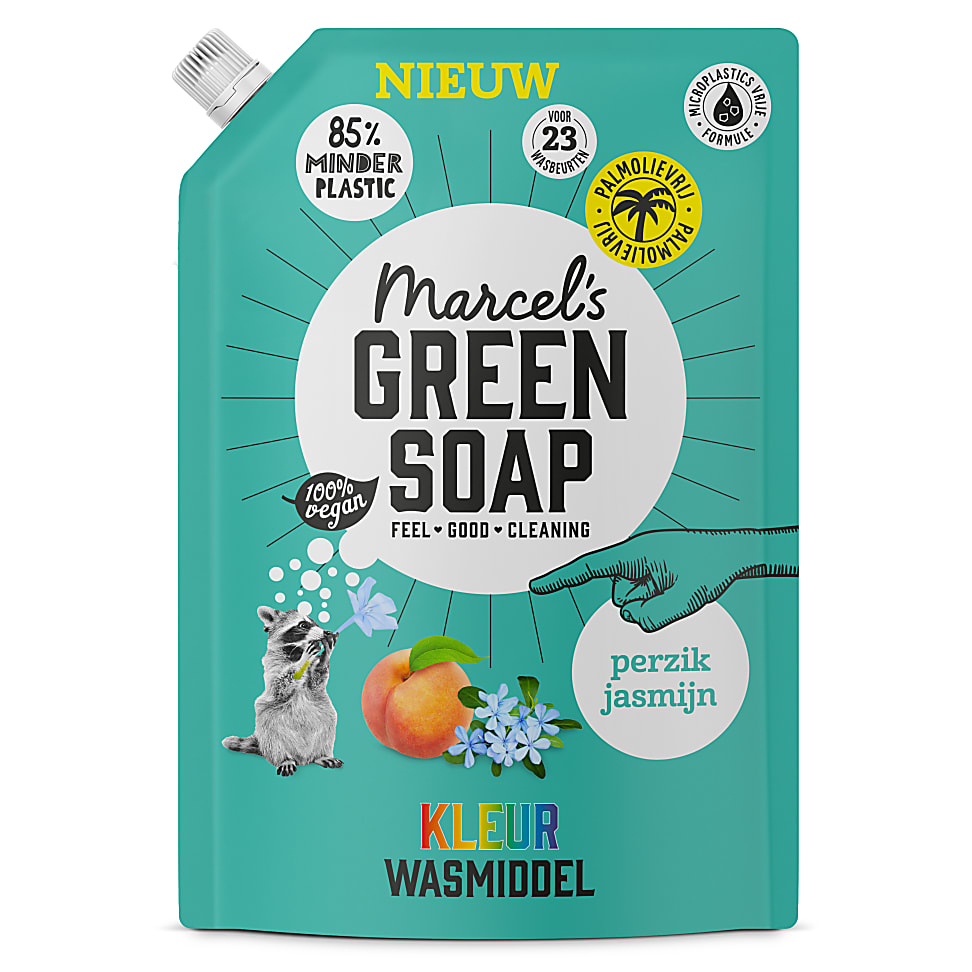 Big Green Smile Marcel's Green Soap Kleur Wasmiddel Stazak Perzik & Jasmijn aanbieding