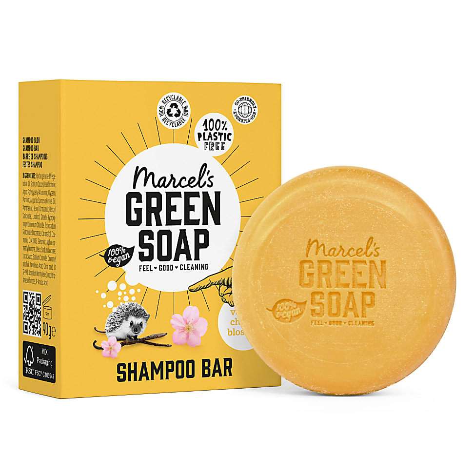 Image of Marcel's Green Soap Shampoo Bar Vanilla & Cherry Blossom