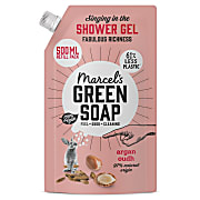 Marcel's Green Soap Dusch Bar Argan & Oudh – 2er Pack, 150g Pro Stück, Vegan, Plastikfrei & Biologisch Abbaubar