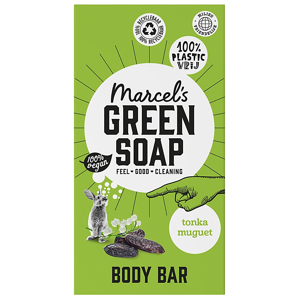 Image of Marcel's Green Soap Body Bar Tonka & Muguet