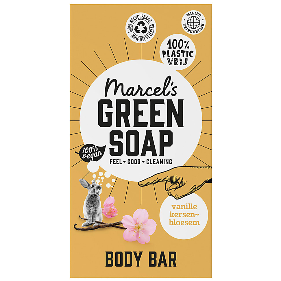 Image of Marcel's Green Soap Body Bar Vanilla & Cherry Blossom