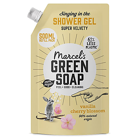 Marcel's Green Soap Douchegel Navul Stazak Vanille & Kersenbloesem (500ml)
