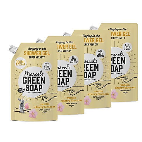 Marcel's Green Soap Douchegel Vanille & Kersenbloesem Stazak Multipack x4