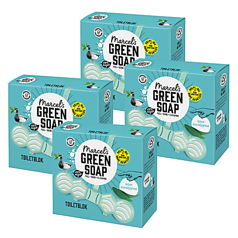 Marcel's Green Soap Toiletblok Munt & Eucalyptus Multipack x4