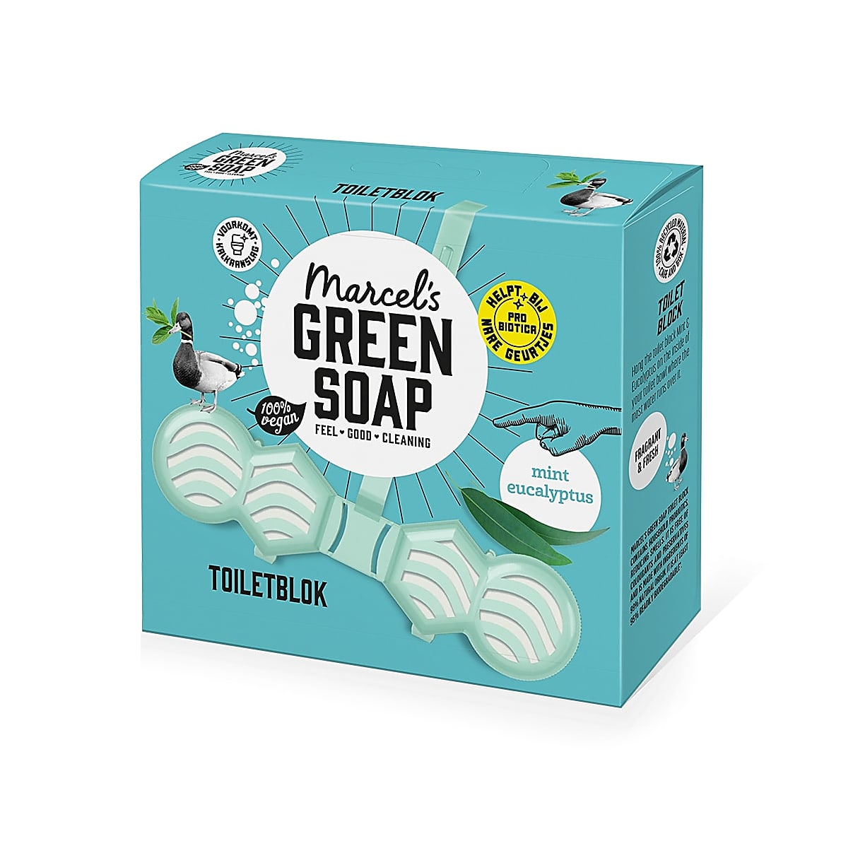 Marcel's Green Soap Toilet Blok Munt & Eucalyptus | Big Green Smile