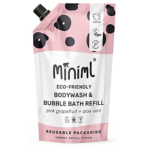 Miniml Bad & Douchegel Roze Grapefruit & Aloë Vera - 1L Refill