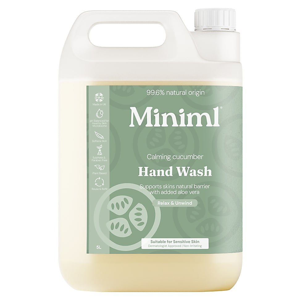 Image of Miniml Handzeep Komkommer & Aloë Vera - 5L Refill