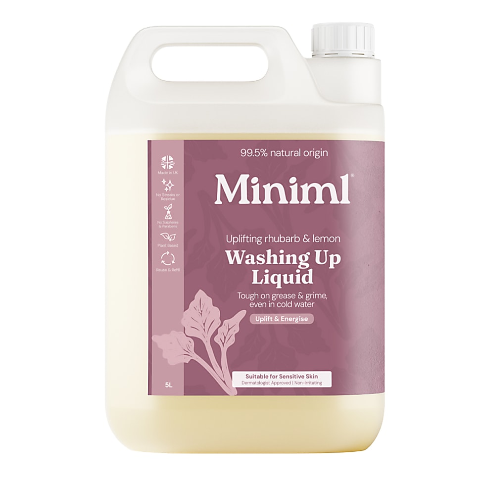 Image of Miniml Afwasmiddel Rabarber & Citroen - 5L Refill