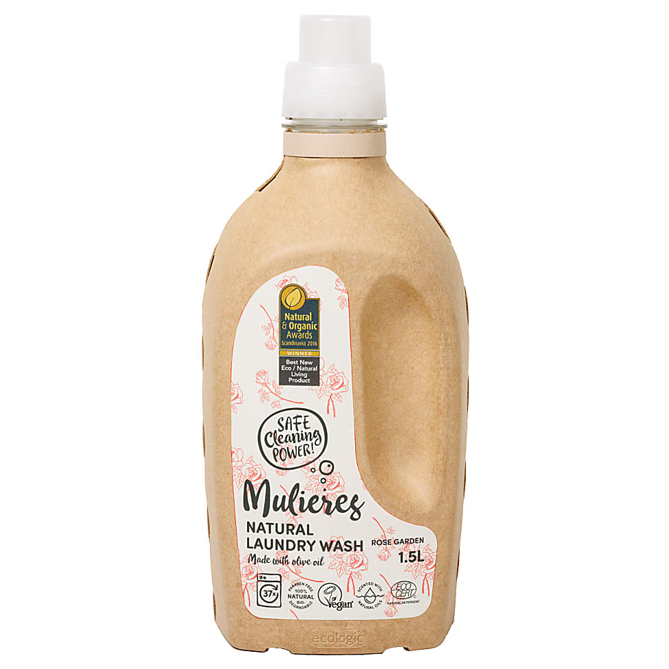 Image of Mulieres Natuurlijk vloeibaar wasmiddel - Rose Garden 1.5L 37 wasb...