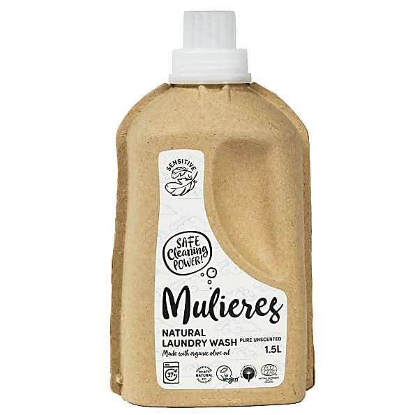 Image of Mulieres Natuurlijk vloeibaar wasmiddel - Pure Unscented 1.5L 37 w...