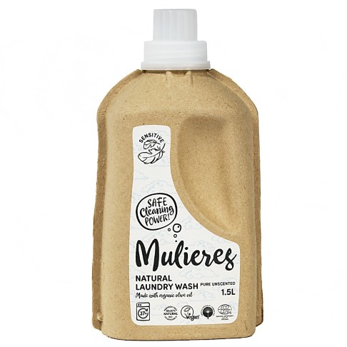 Mulieres Natuurlijk vloeibaar wasmiddel - Pure Unscented 1.5L (37 wasbeurten)