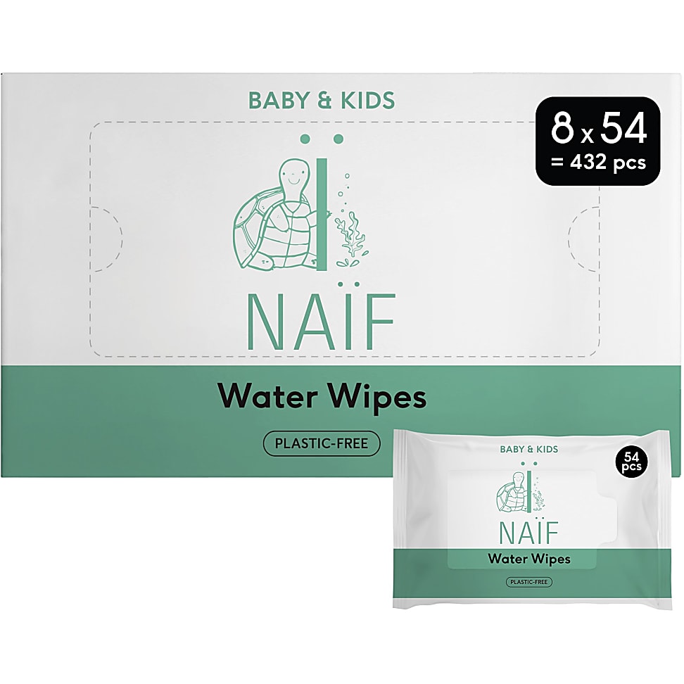 Image of Naif Plasticvrije Wipes Box 8x54