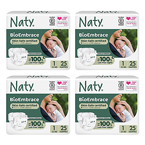 Naty Luiers: Maat 1 (2-5 kg) 4x25 stuks