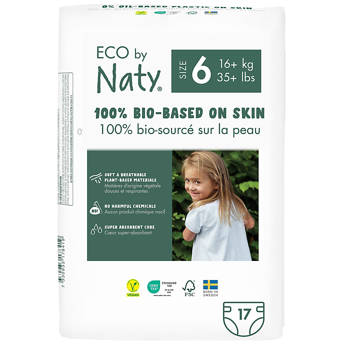 spanning naar voren gebracht dood Naty Luiers maat 6 (16+ kg) 17 stuks | Big Green Smile