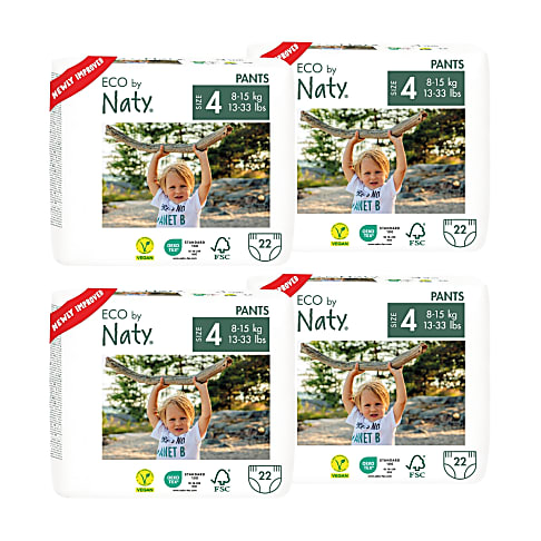 Naty Luierbroekjes: Maat 4 Maxi/Maxi Plus (8-15 kg) 4x22 stuks