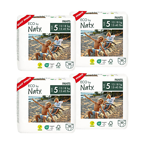 Naty Luierbroekjes: Maat 5 Junior (12-18 kg) 4x20 stuks