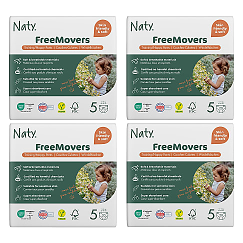 Naty Luierbroekjes: Maat 5 Junior (12-18 kg) 4x20 stuks