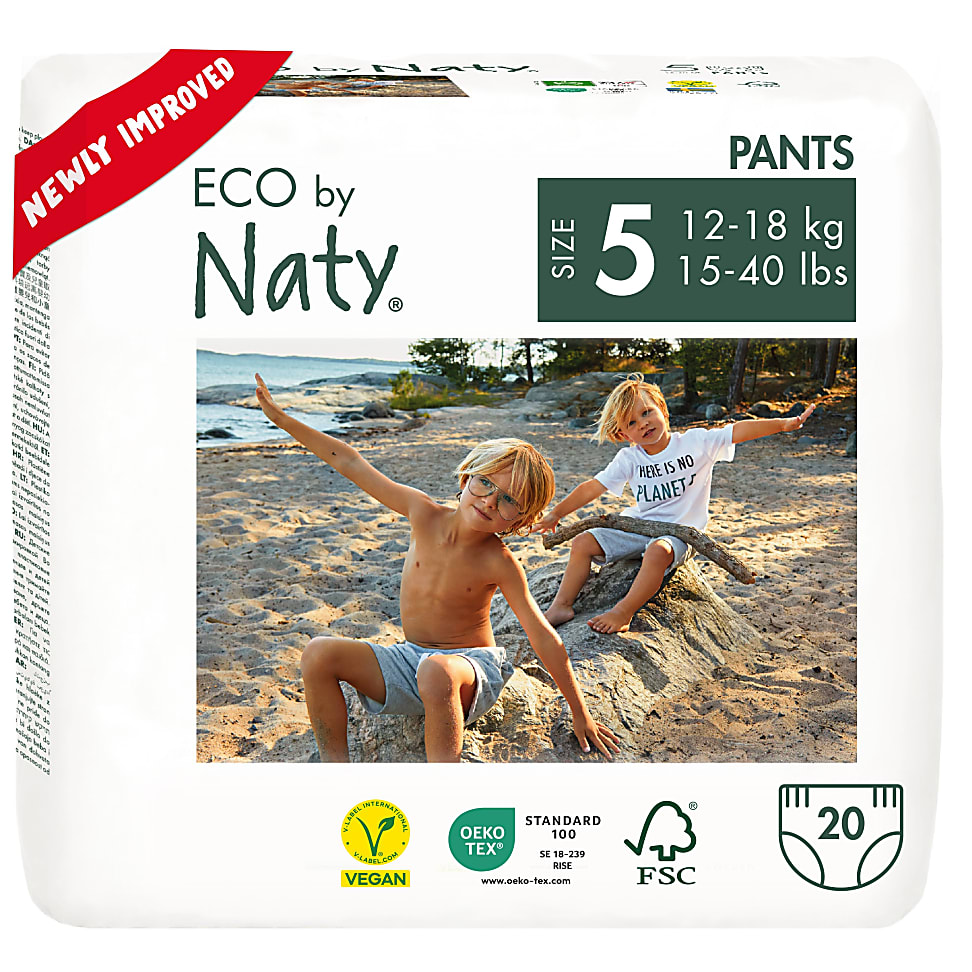 Image of Naty Pull Up Pants: Maat 5 Junior 12-18 kg 20 stuks