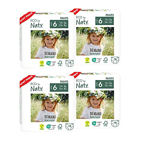Naty Luierbroekjes: Maat 6 X-Large (16+ kg) 4x18 stuks