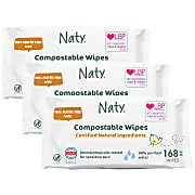 Naty Babydoekjes Gevoelige Huid - Ongeparfumeerd (3x56)