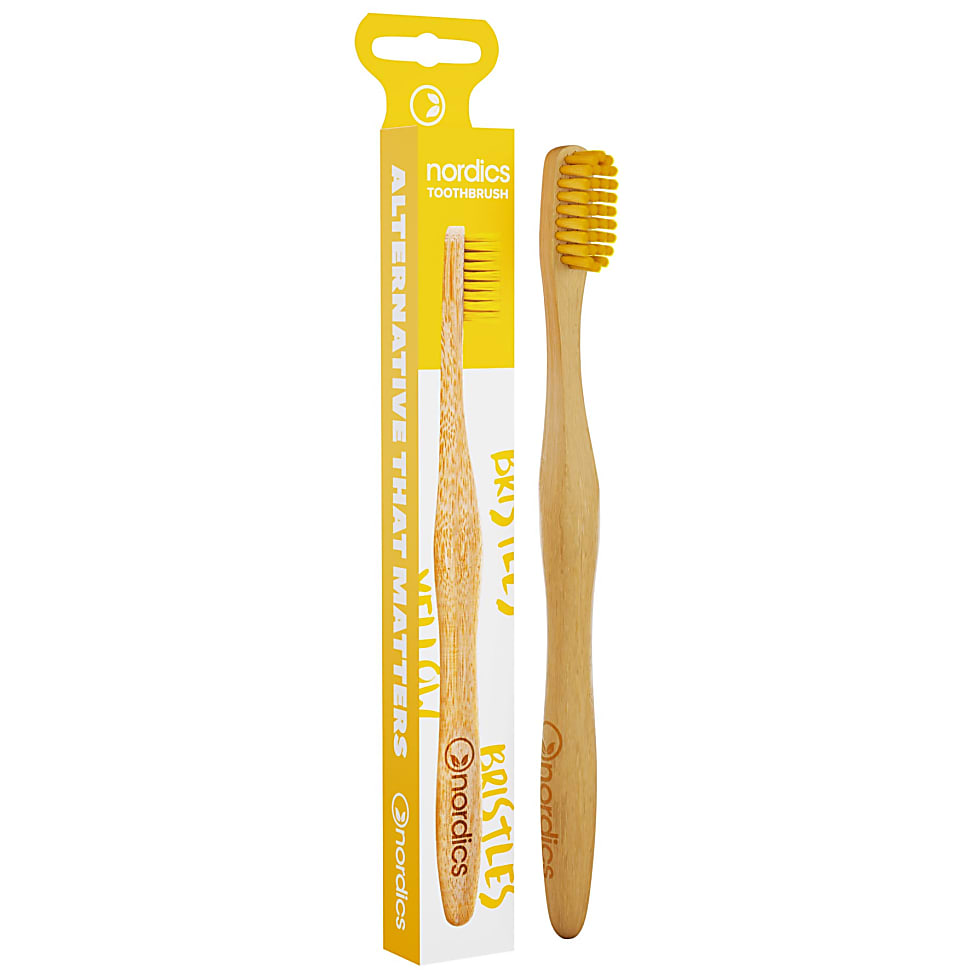 Nordics Bamboo Tandenborstel Geel 3800500324036
