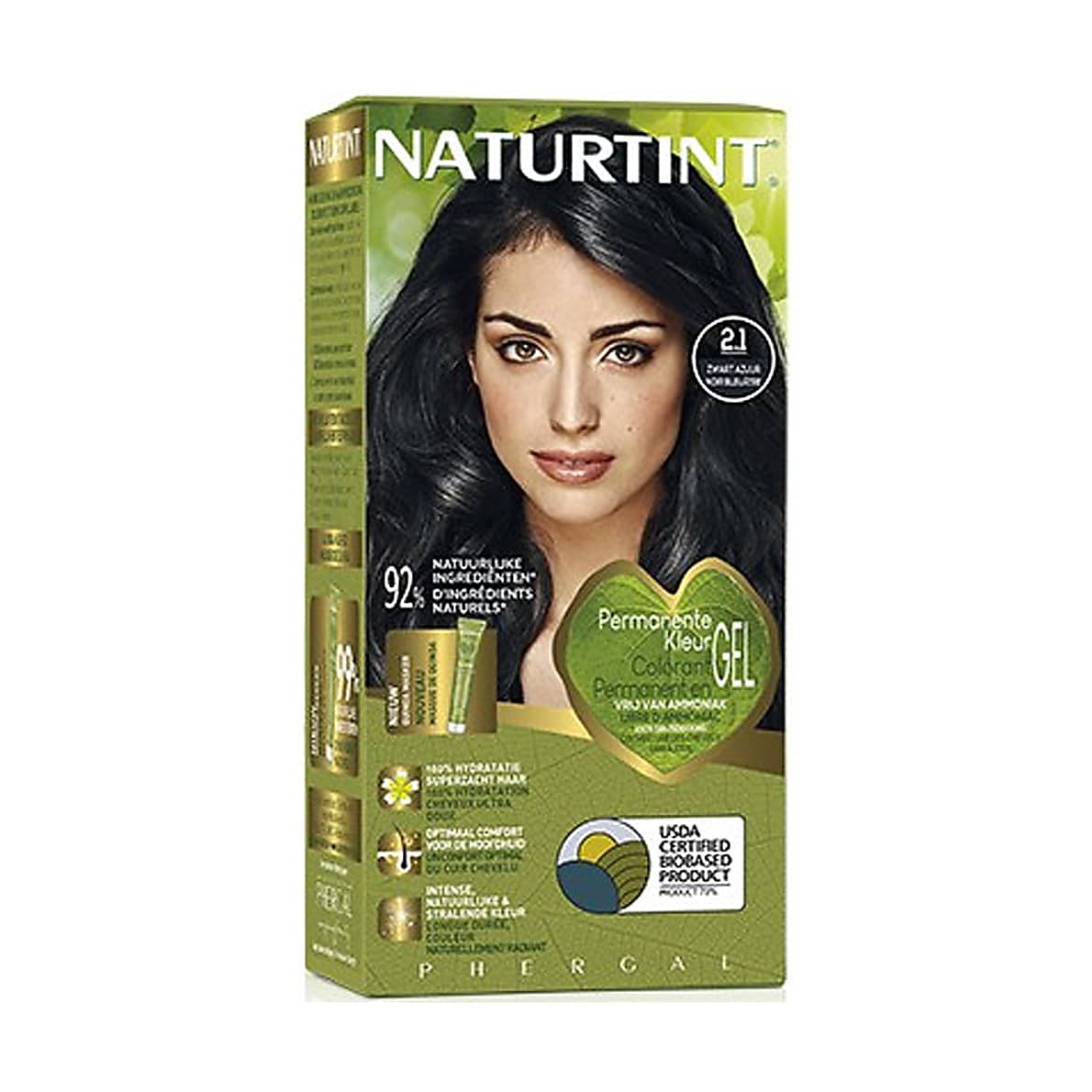 gordijn probleem Uitbreiden Naturtint Permanente Haarverf 2.1 Zwart Azuur | BigGreenSmile