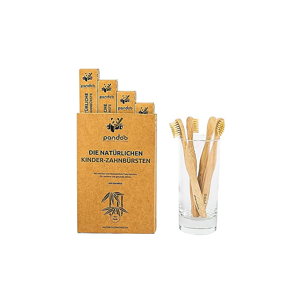 Image of Pandoo Kinder Tandenborstel Pack van 4