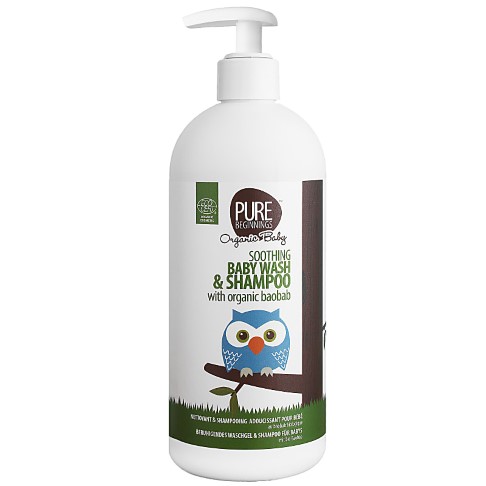 Pure Beginnings Kalmerende Baby Wash & Shampoo Biologische Baobab (500ml)