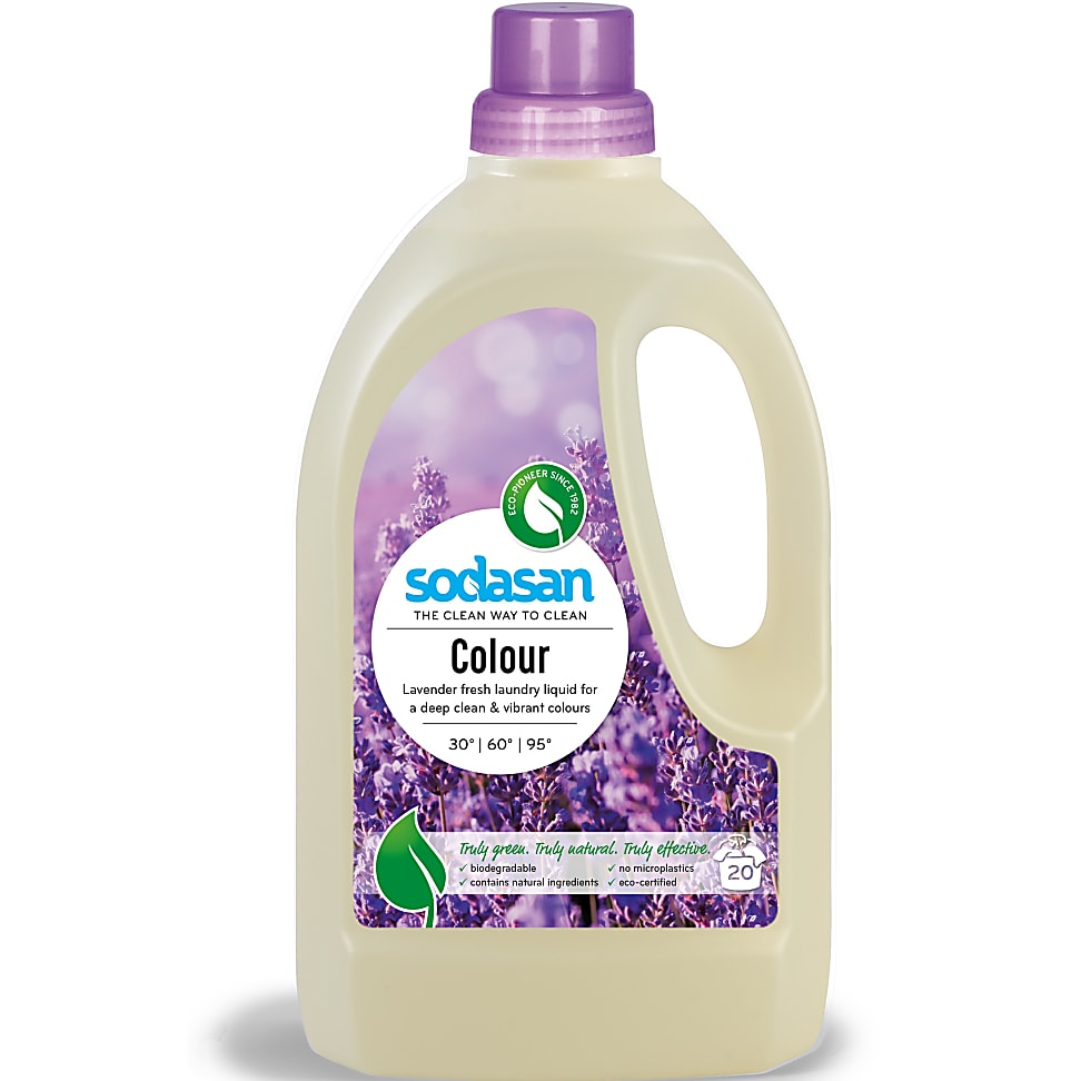 Image of Sodasan Vloeibaar Wasmiddel Gekleurde Was Lavendel 1,5L