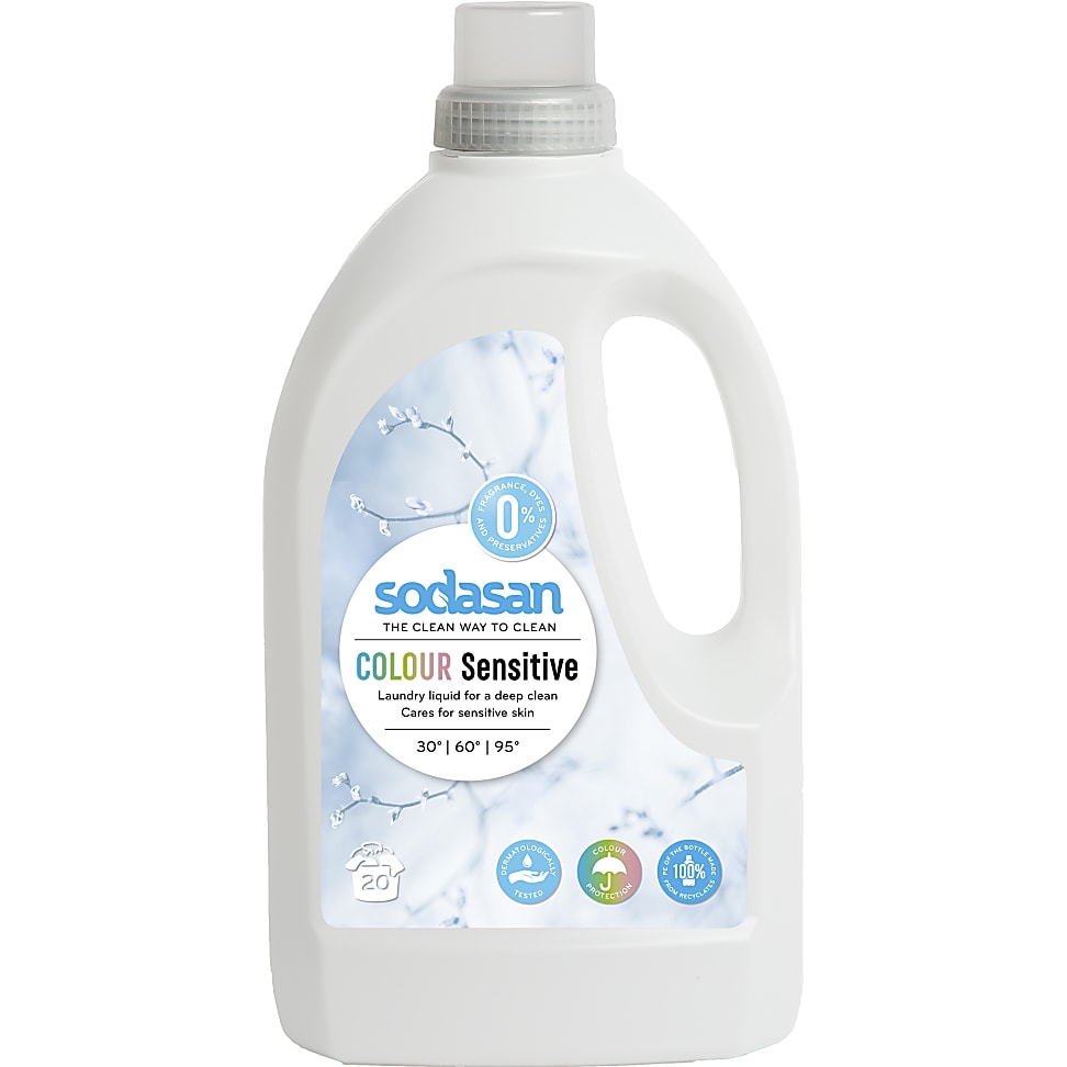 Image of Sodasan Vloeibaar Wasmiddel Sensitive voor Gekleurde Was 1,5L