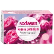 Sodasan Zeep Bar Roos & Geranium 100g