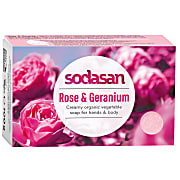 Sodasan Zeep Bar Roos & Geranium 100g