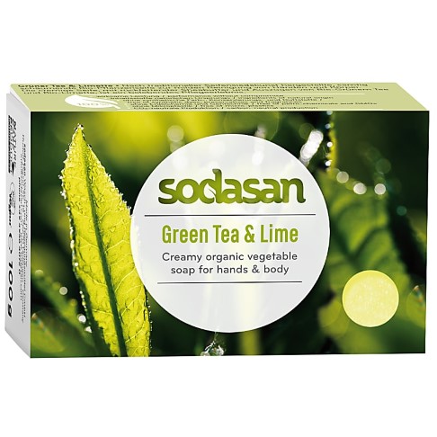 Sodasan Zeep Bar Groene thee & Limoen 100g