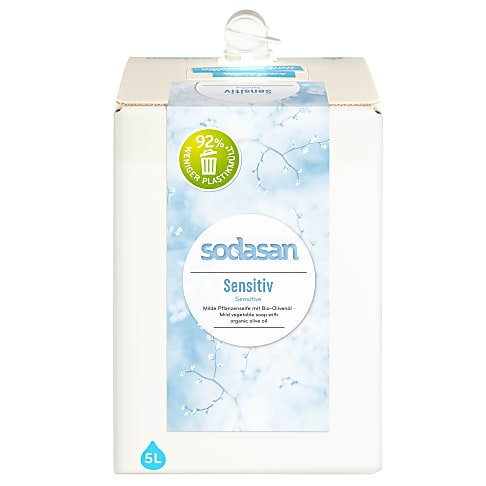 Sodasan Vloeibare Zeep Sensitive Navulverpakking (5L)