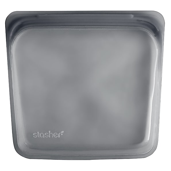 Stasher Bag Black on Grey 18 x 19 cm 816990013155