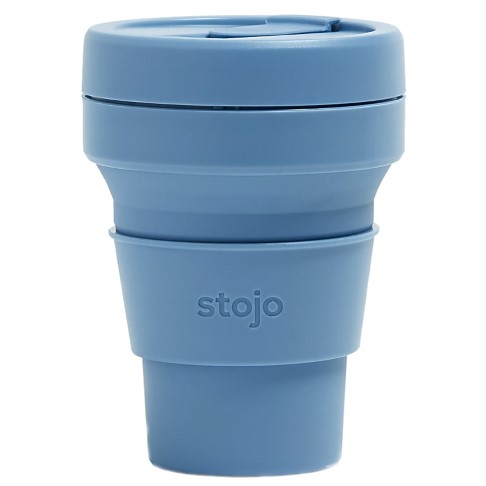 Stojo Opvouwbare Pocketbeker 355ml - Staalblauw