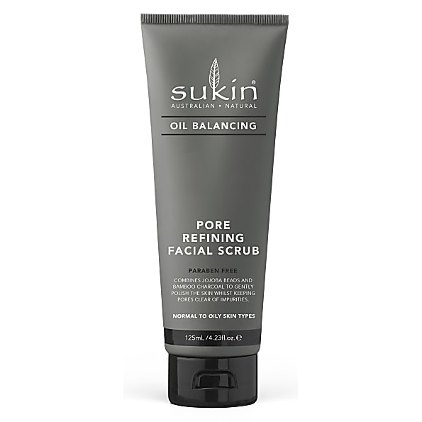 Image of Sukin Oil Balancing + Charcoal Pore Refining Facial Scrub