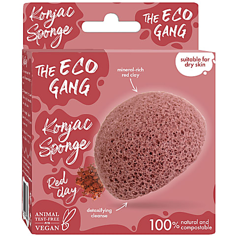 The Eco Gang Konjac Spons - Rode Klei