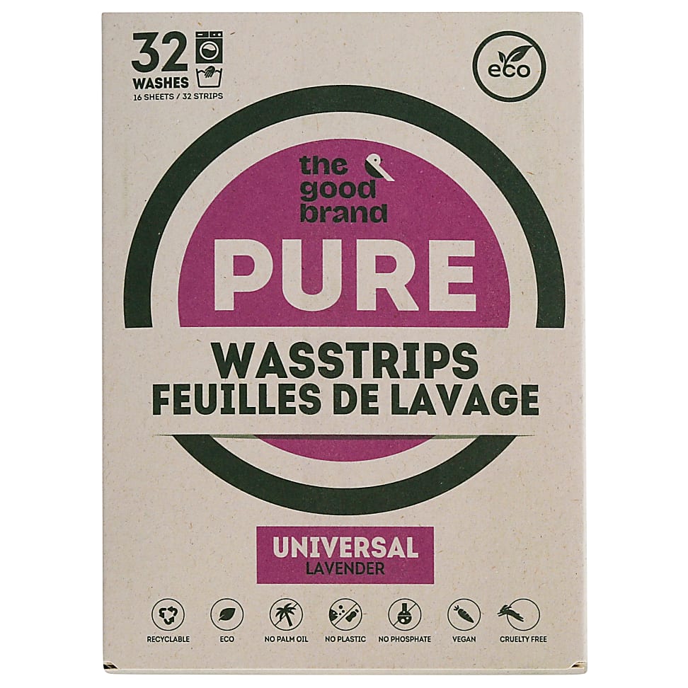 Image of The Good Brand Wasstrips - Lavendel 32 wasbeurten