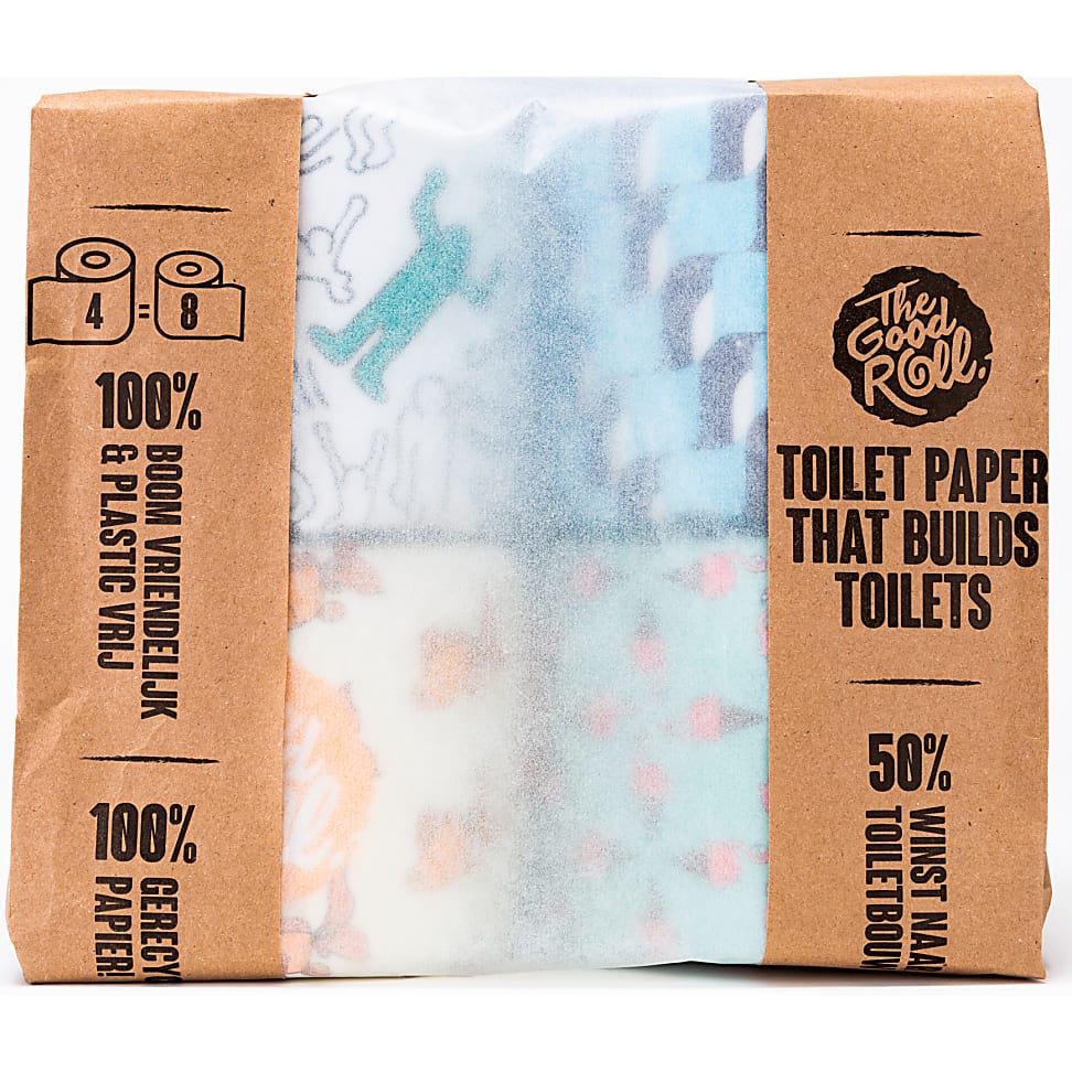 Image of The Good Roll Plasticvrij Recycled Toiletpapier 4 Pack