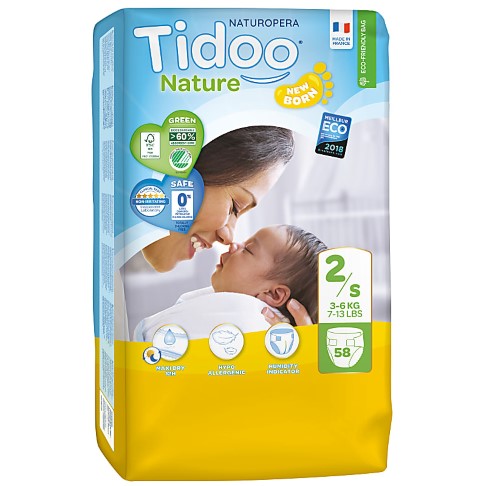 Tidoo Nature Luiers Maat 2 - Mini (3-6kg)