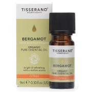 Tisserand Bergamot Organic Essential Oil 9ml - verhelderend
