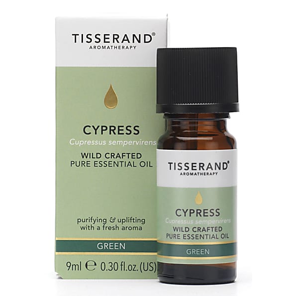 Image of Tisserand Cypress Wildcrafted Essential Oil 9ml - verkwikkend
