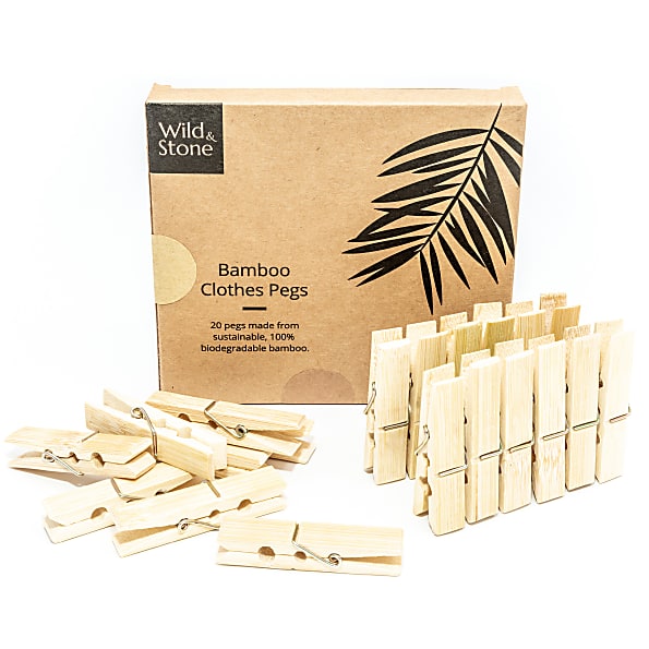 Image of Wild & Stone Bamboe Wasknijpers 20 stuks