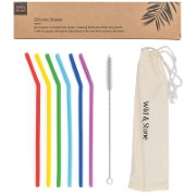 Wild & Stone Herbruikbare Silicone Rietjes - 6 Stuks