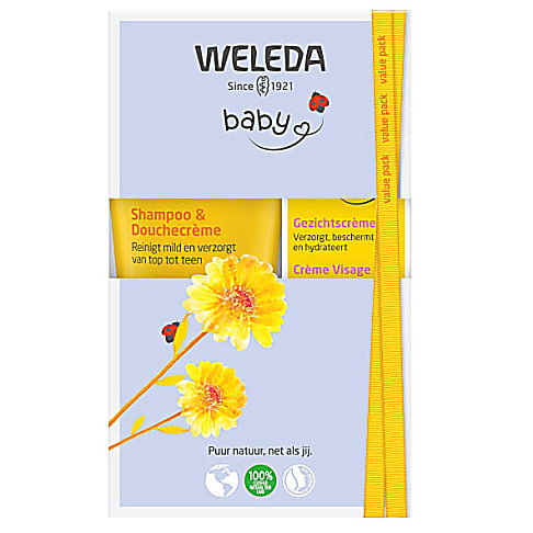 Weleda Voordeelset Gezichtscrème/Shampoo & Douchecrème