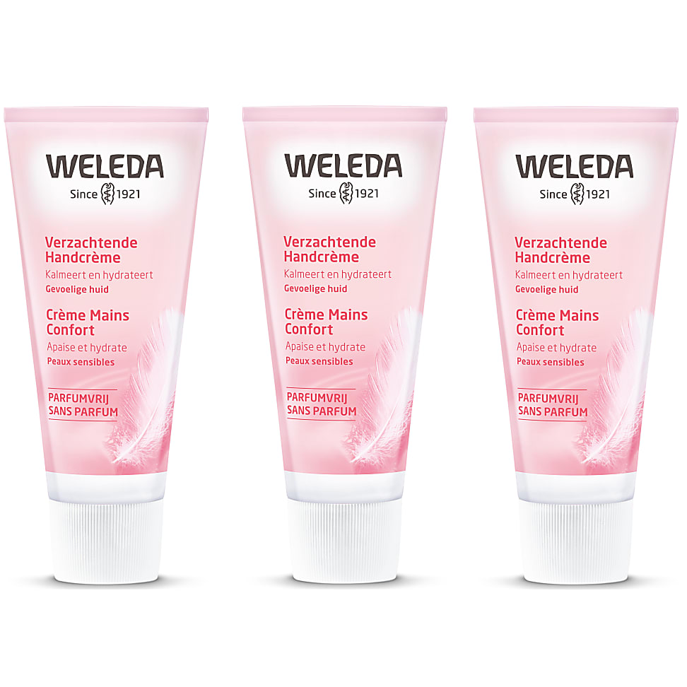 Image of Weleda Verzachtende Handcreme Parfumvrij Voordeelset